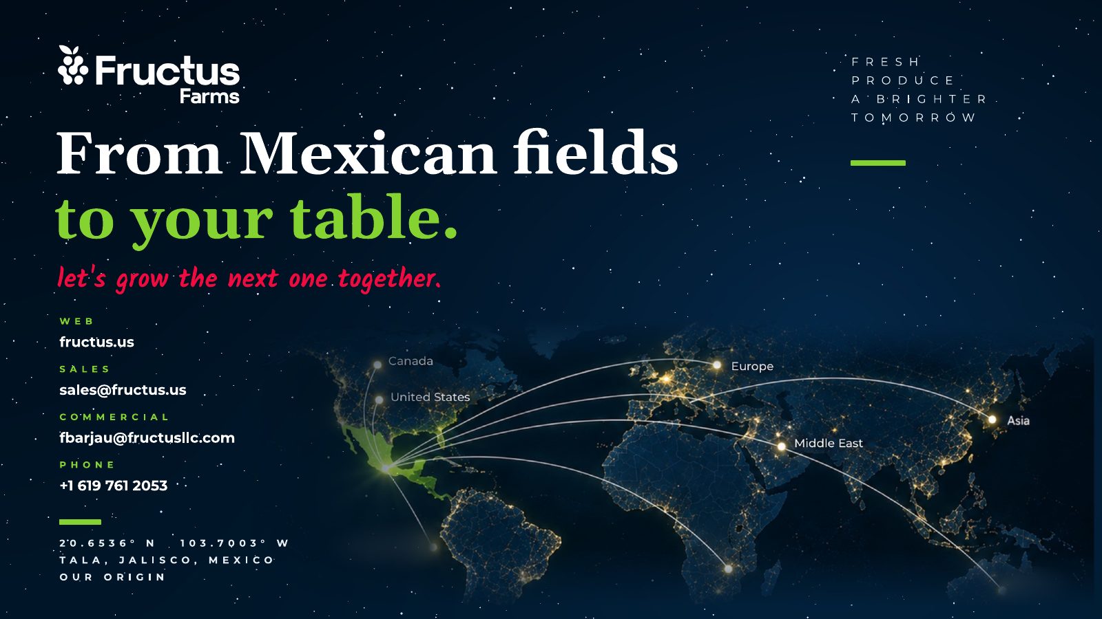 Fructus Farms, De México al mundo, lámina 14