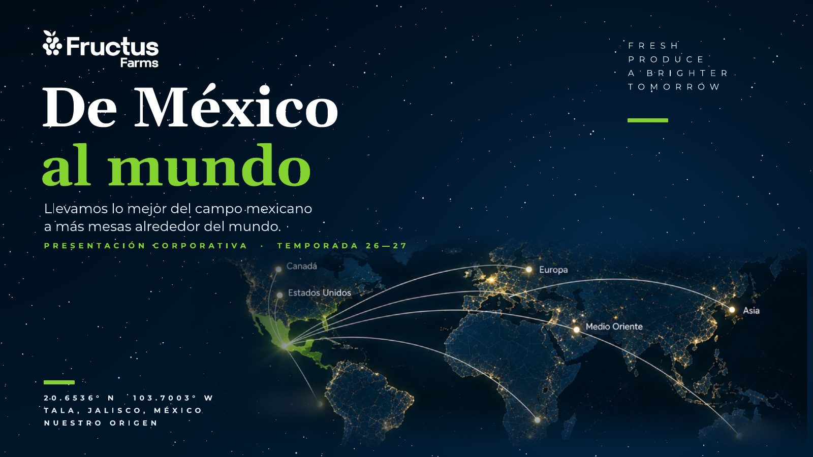 Fructus Farms, De México al mundo, lámina 1