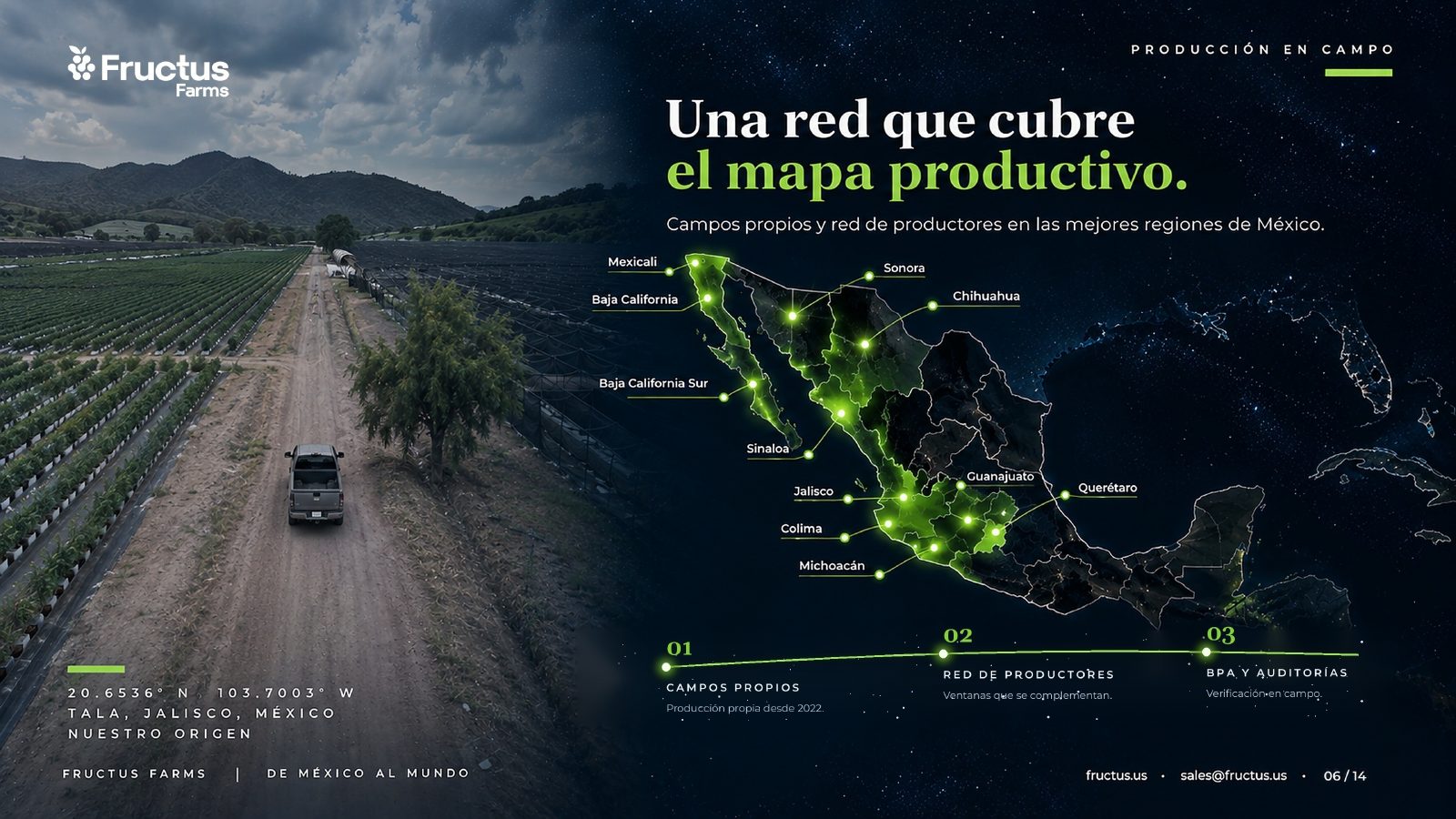 Fructus Farms, De México al mundo, lámina 6